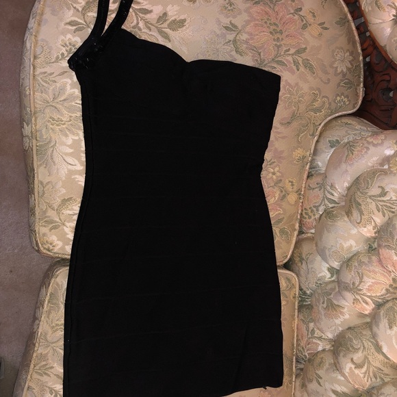 NWT Herve Leger Black Melanie bandage dress M!! - Picture 2 of 8